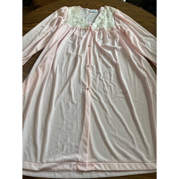 Vanity Fair vintage pink night gown and robe size S/M - Picture 7 of 10